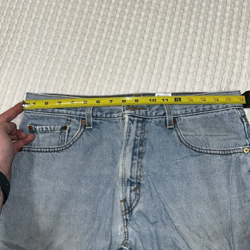 Vintage Y2K Levi's 505 Jeans 34x34 Light Wash Destroyed Distressed Grunge